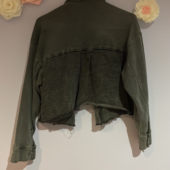 Zara black jean cropped jacket size xs - Picture 2 of 2